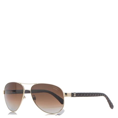 chanel 4204q|CHANEL Pilot Summer Polarized Quilted Aviator Sunglasses.